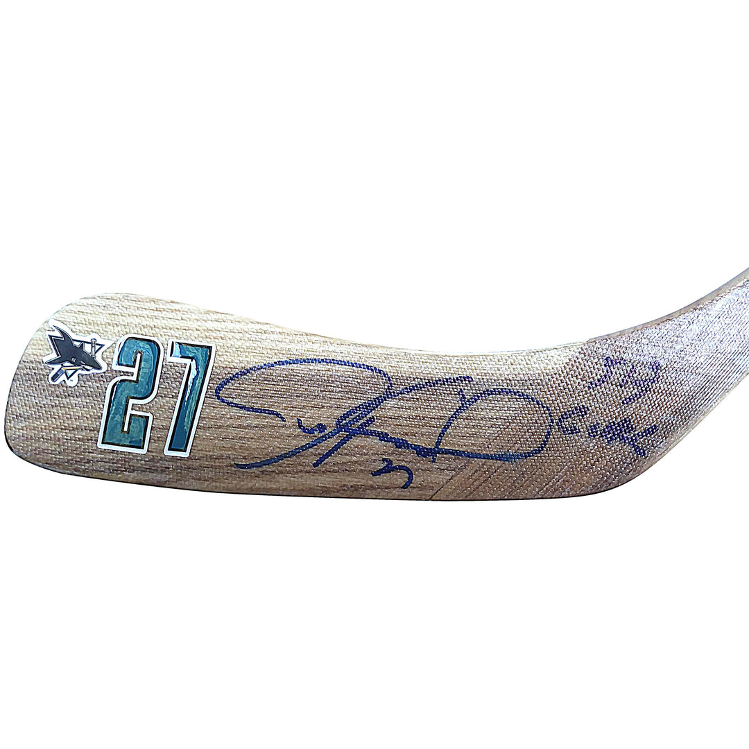 Jeremy Roenick Signed San Jose Sharks Logo Hockey Stick Blade Inscription, Proof, Beckett