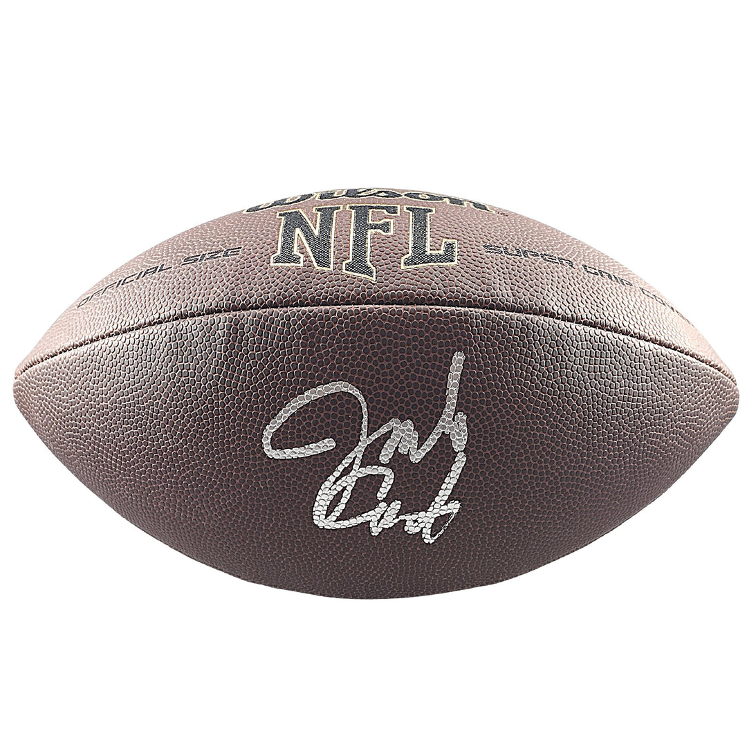 Jim Covert Signed NFL Wilson Football, Chicago Bears, Beckett Authentic COA, Proof Photo