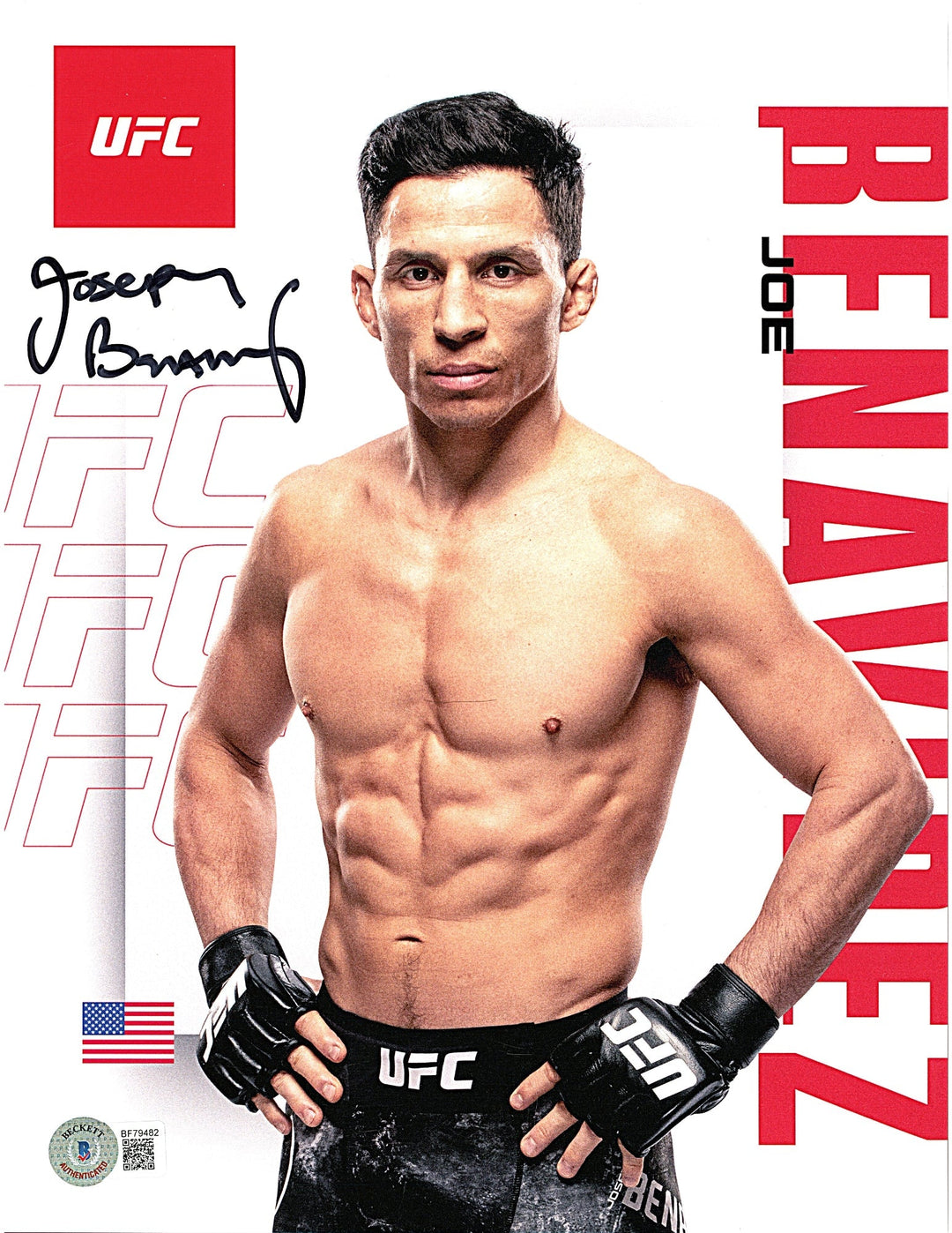 Joe Benavidez Signed UFC 8.5x11 Inch Photo MMA Beckett Certified Authentic Auto COA