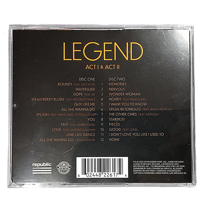 John Legend Signed Legend CD Cover Album Insert Beckett Certified Authentic Auto