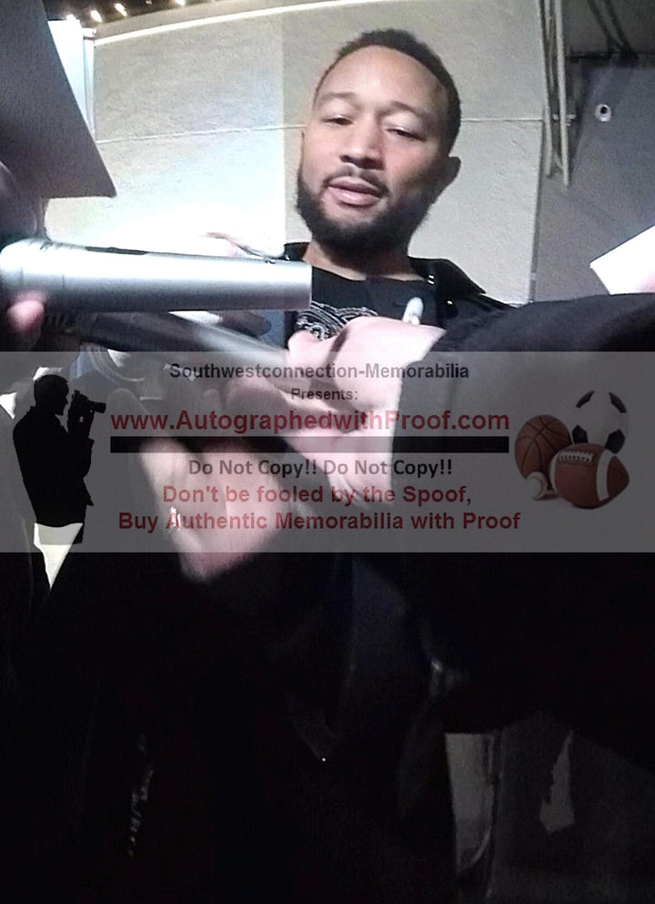 John Legend Signed Microphone Soul Pop Musician Proof Beckett Certified Auth Auto COA