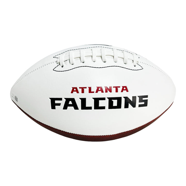 Billy "White Shoes" Johnson Signed Atlanta Falcons Official NFL Team Logo Football (JSA)