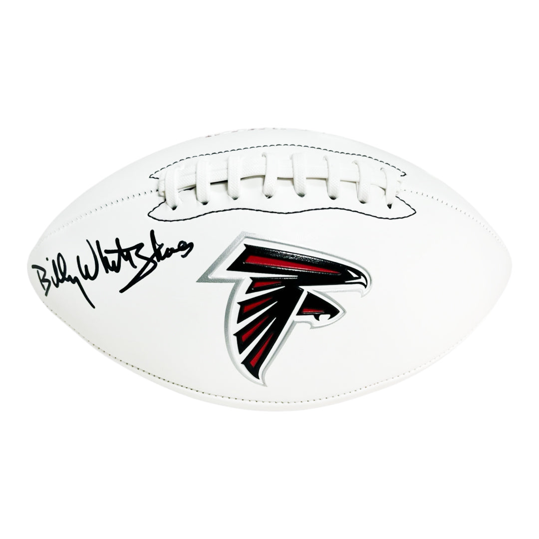 Billy "White Shoes" Johnson Signed Atlanta Falcons Official NFL Team Logo Football (JSA)