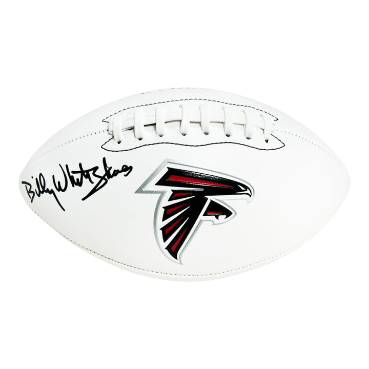 Billy "White Shoes" Johnson Signed Atlanta Falcons Official NFL Team Logo Football (JSA)