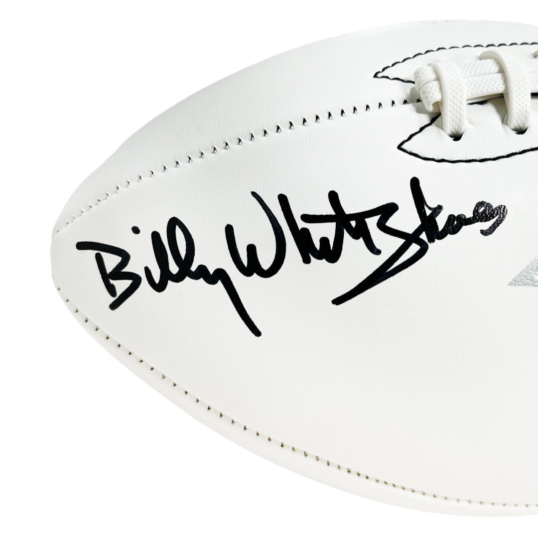 Billy "White Shoes" Johnson Signed Atlanta Falcons Official NFL Team Logo Football (JSA)