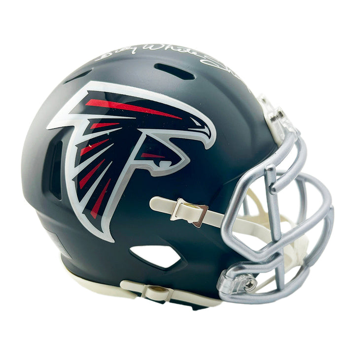 Billy "White Shoes" Johnson Signed Atlanta Falcons Speed Mini Football Helmet (JSA)