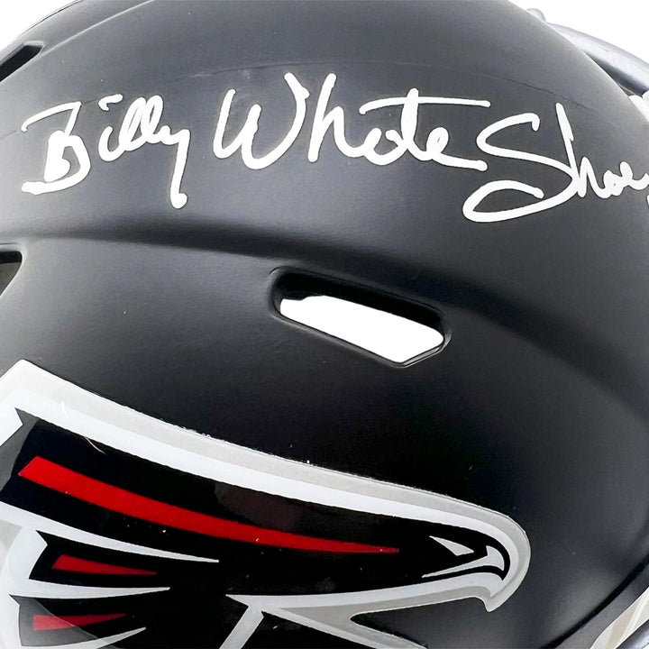 Billy "White Shoes" Johnson Signed Atlanta Falcons Speed Mini Football Helmet (JSA)