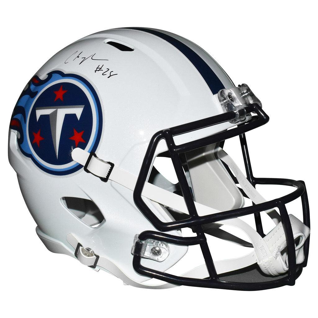 Chris Johnson Signed 1999-17 Throwback Tennessee Titans Speed Full-Size Replica Football Helmet (BECKETT)