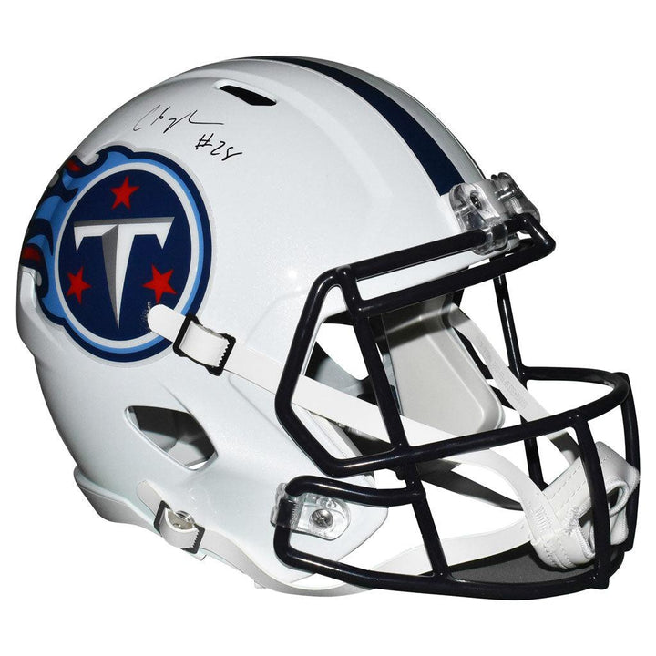 Chris Johnson Signed 1999-17 Throwback Tennessee Titans Speed Full-Size Replica Football Helmet (BECKETT)