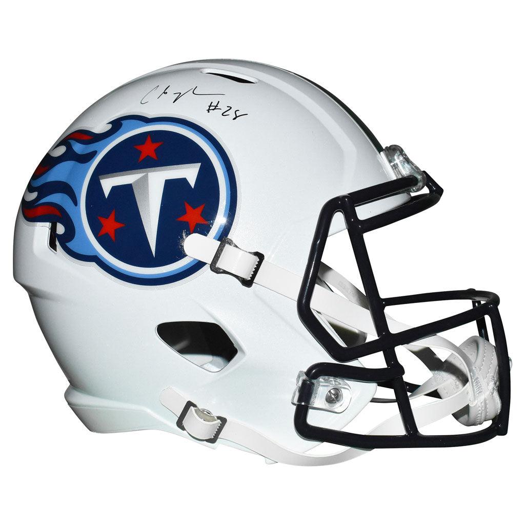 Chris Johnson Signed 1999-17 Throwback Tennessee Titans Speed Full-Size Replica Football Helmet (BECKETT)