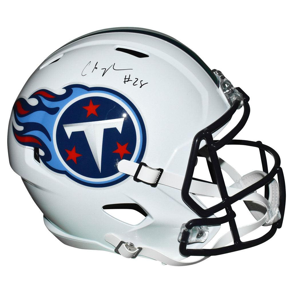 Chris Johnson Signed 1999-17 Throwback Tennessee Titans Speed Full-Size Replica Football Helmet (BECKETT)