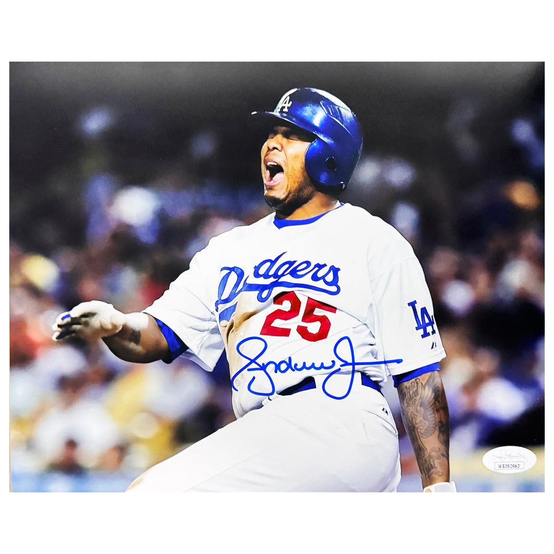 Andruw Jones Signed Los Angeles Pose 8 Baseball 8x10 Photo (JSA)