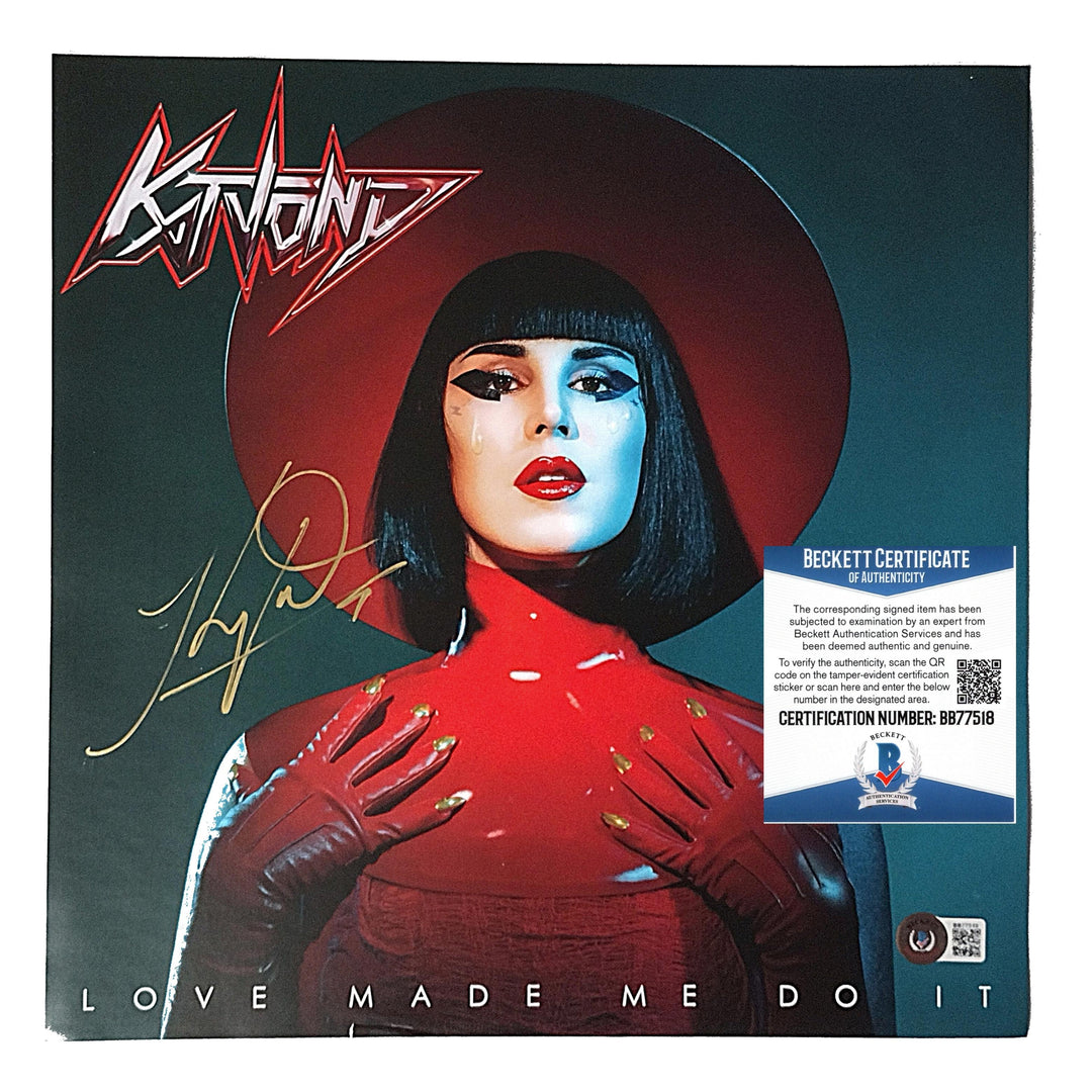 Kat Von D. Signed Love Made Me Do It 12x12 Record Album Flat Print Beckett Authentic Auto