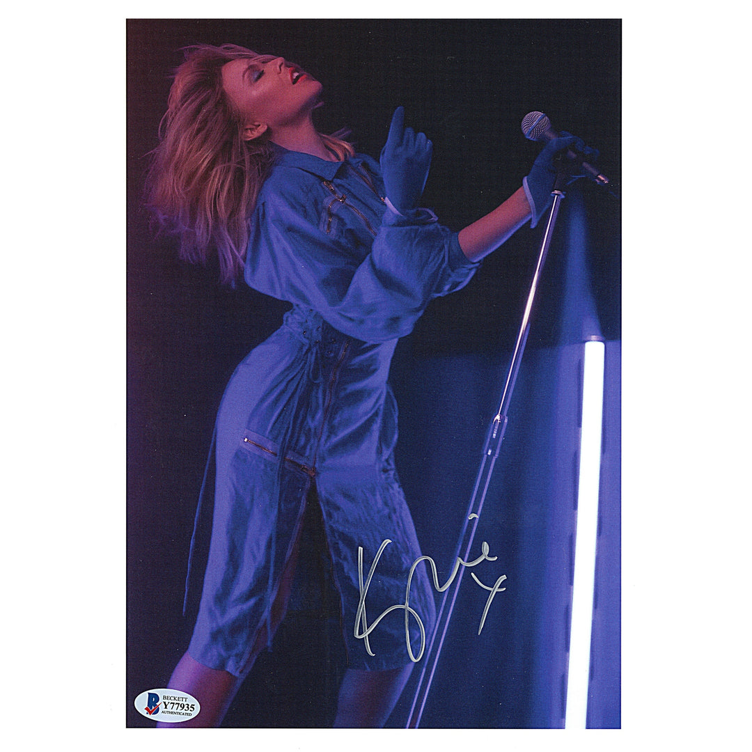 Kylie Minogue Signed 8.25 x 11.75 Inch Photo Beckett Authentic Autograph COA