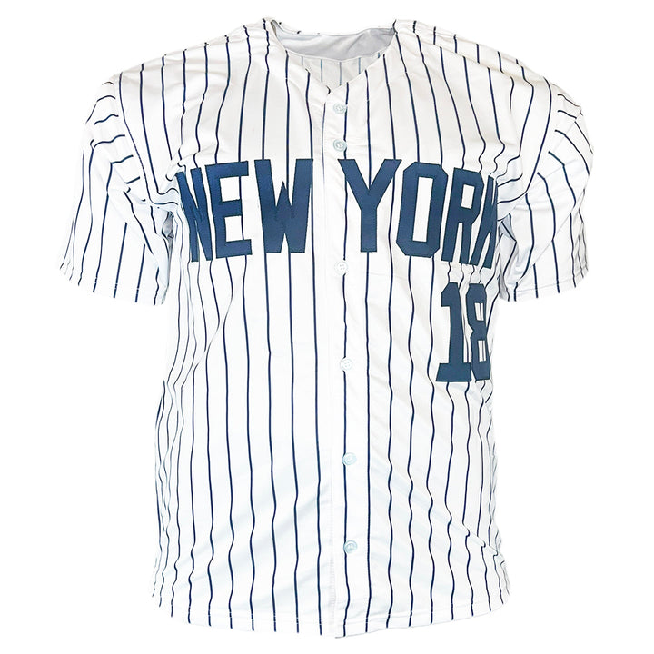 Don Larsen Signed New York Pinstripe Baseball Jersey (Beckett)