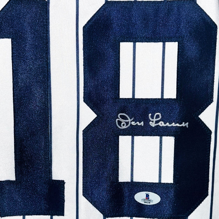 Don Larsen Signed New York Pinstripe Baseball Jersey (Beckett)