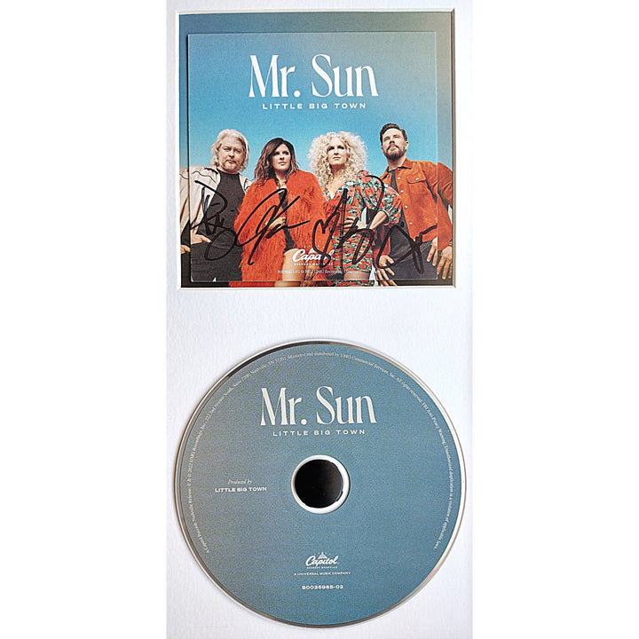 Little Big Town Autographed Mr Sun CD Cover Framed Wall Display Beckett Authentication