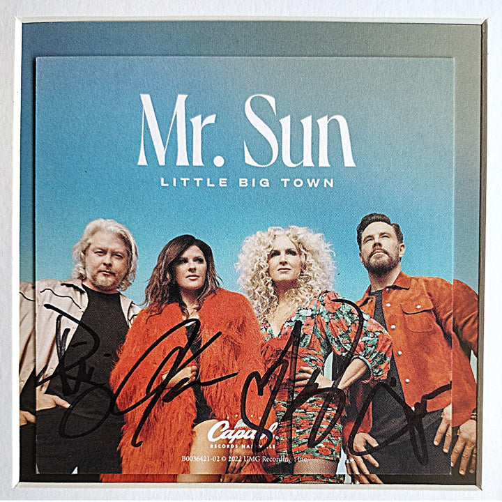 Little Big Town Autographed Mr Sun CD Cover Framed Wall Display Beckett Authentication