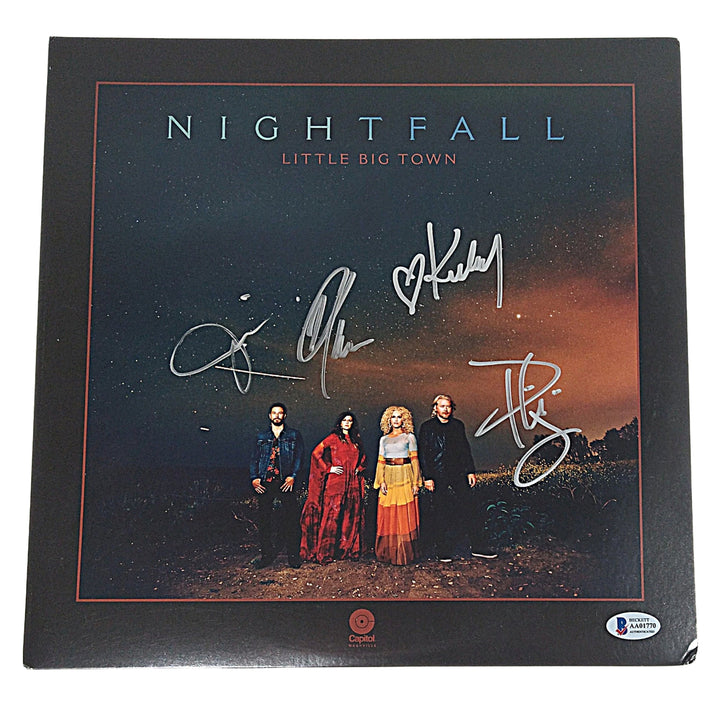 Little Big Town Band Signed Nightfall Vinyl LP Record Album Cover Beckett Certified