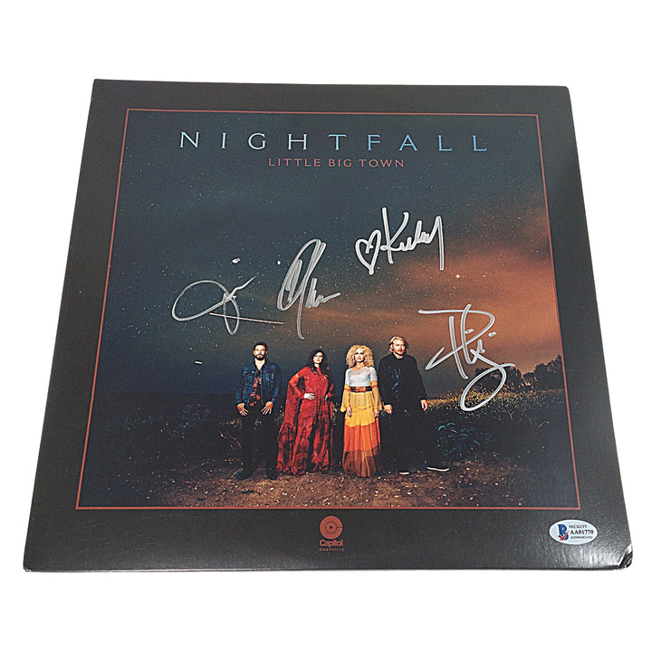 Little Big Town Band Signed Nightfall Vinyl LP Record Album Cover Beckett Certified
