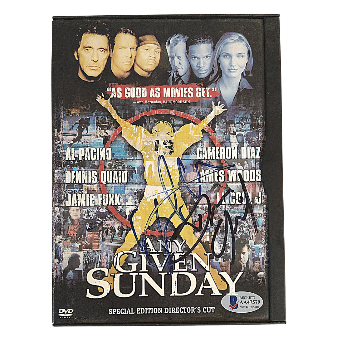 LL Cool J and Dennis Quaid Signed 'Any Given Sunday' DVD Movie Cover Beckett Cert