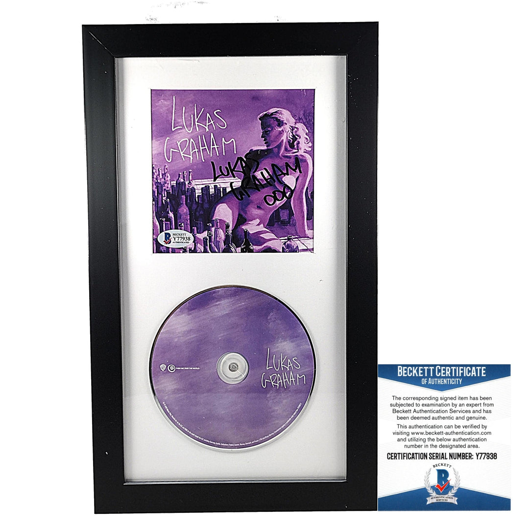 Lukas Graham Signed 3 (The Purple Album) Compact Disc Framed with CD Booklet Beckett