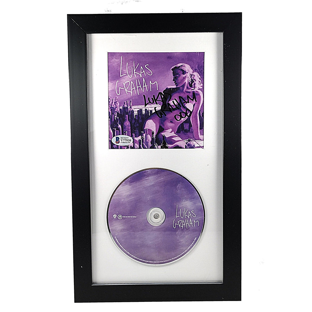 Lukas Graham Signed 3 (The Purple Album) Compact Disc Framed with CD Booklet Beckett