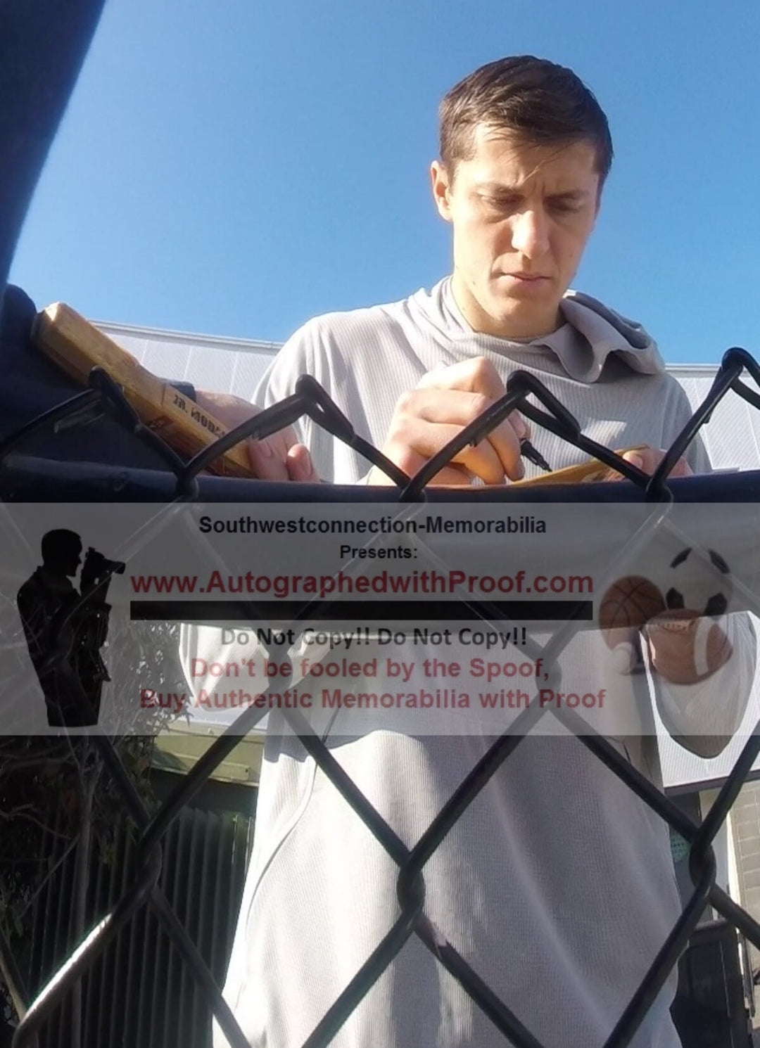 Lukas Radil Signed San Jose Sharks Hockey Stick Blade, Proof Photo, Beckett Auth Auto COA
