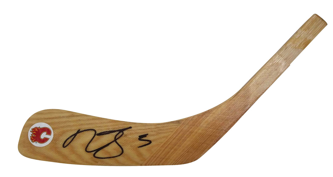 Mark Giordano Signed Calgary Flames Logo Hockey Stick Blade Proof Photo Beckett COA