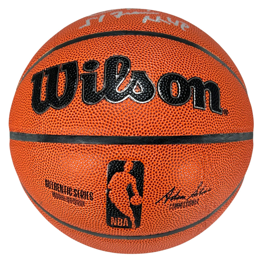 Cedric Maxwell Signed Finals MVP Inscription Wilson Authentic Series Basketball (Beckett)