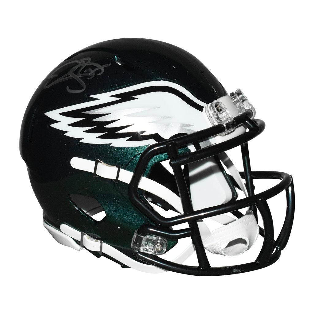 Donovan McNabb Signed Philadelphia Eagles Speed Mini Replica Green Football Helmet (JSA)
