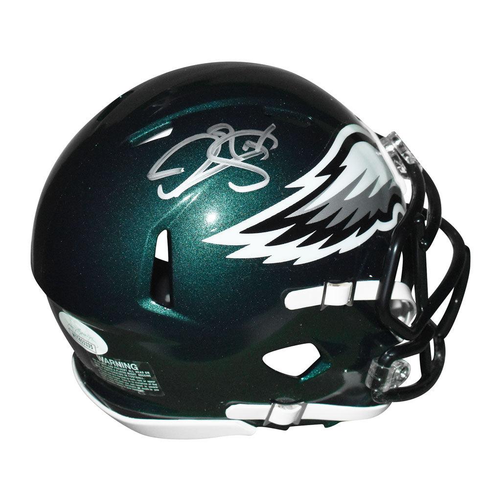 Donovan McNabb Signed Philadelphia Eagles Speed Mini Replica Green Football Helmet (JSA)