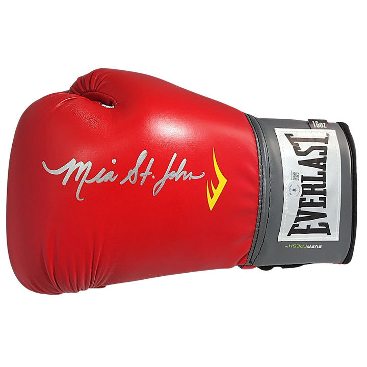 Mia St. John Autographed Everlast Red Boxing Glove Beckett Certified Authentication