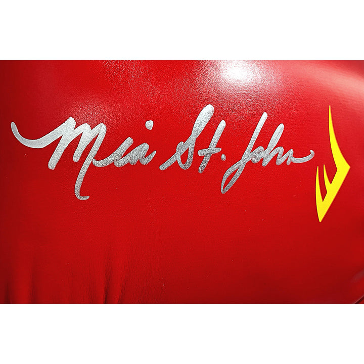 Mia St. John Autographed Everlast Red Boxing Glove Beckett Certified Authentication
