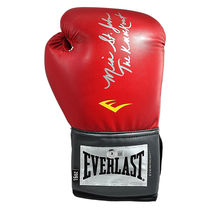 Mia St. John Signed Everlast Red Boxing Glove with The Knockout Inscription Beckett COA