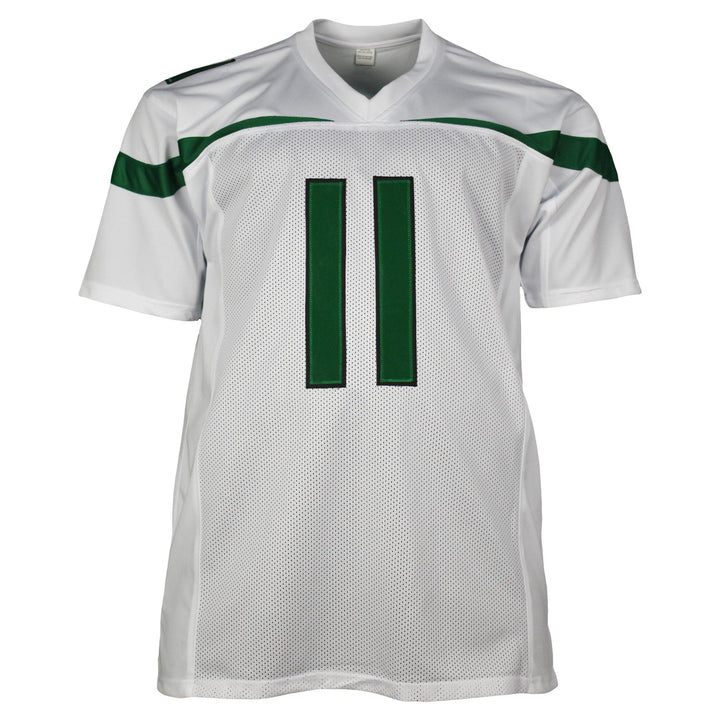 Denzel Mims Signed Pro-Edition White Football Jersey (JSA)