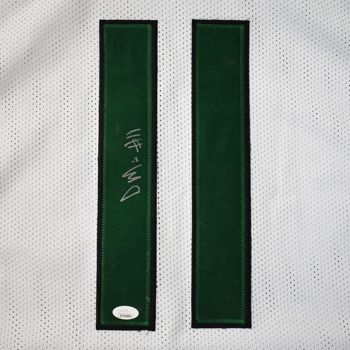 Denzel Mims Signed Pro-Edition White Football Jersey (JSA)