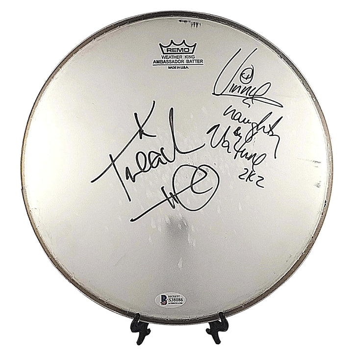 Naughty By Nature Signed Remo 10 Inch Drumhead, Hip Hop Horray, O.P.P., Beckett COA
