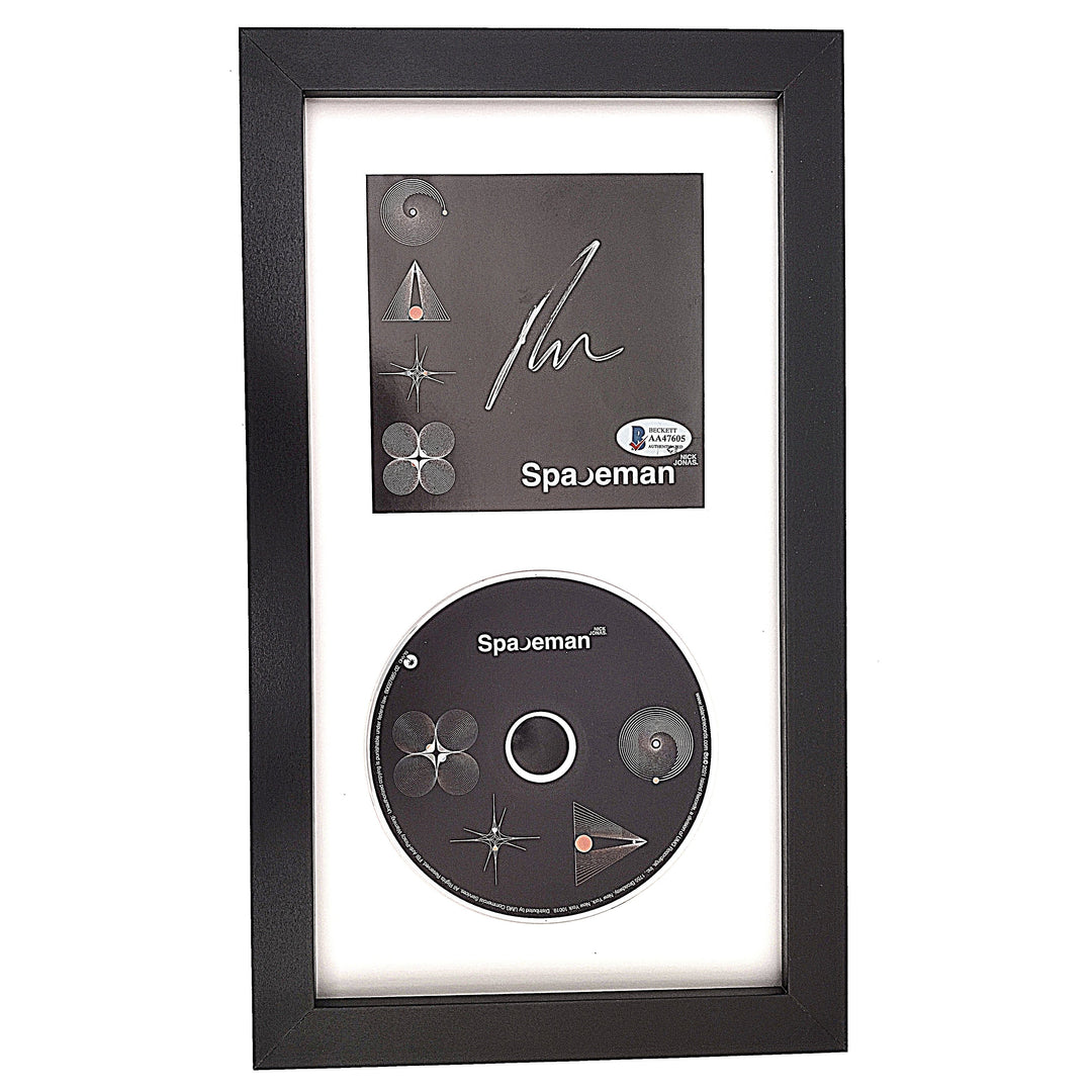 Nick Jonas Signed Spaceman CD Album Cover Insert Framed Beckett Authentic Auto COA
