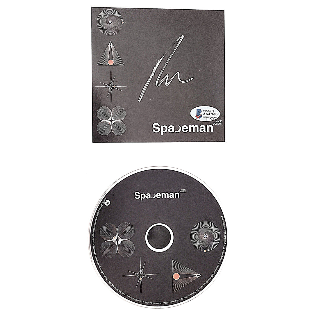 Nick Jonas Signed Spaceman CD Album Cover Insert Framed Beckett Authentic Auto COA
