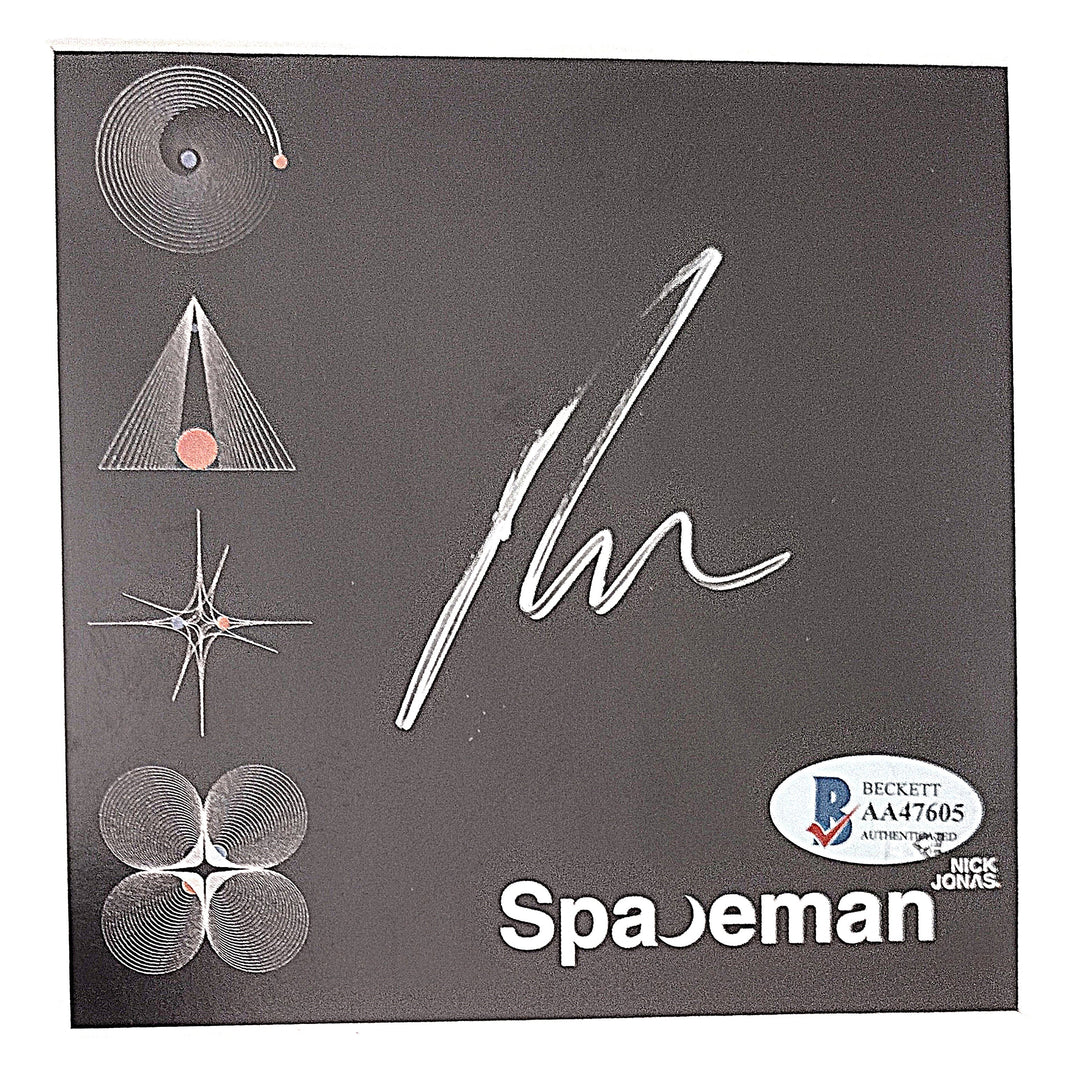 Nick Jonas Signed Spaceman CD Album Cover Insert Framed Beckett Authentic Auto COA
