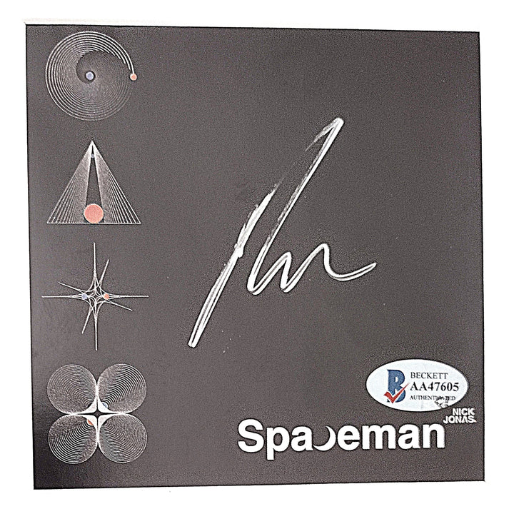 Nick Jonas Signed Spaceman CD Album Cover Insert Framed Beckett Authentic Auto COA