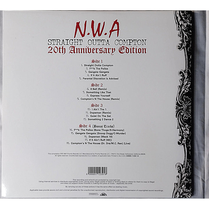 Ice Cube and DJ Yella Signed N.W.A. Straight Outta Compton 20th Anniv Record Album, Beckett