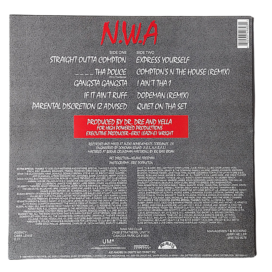 Ice Cube and DJ Yella Signed N.W.A. Straight Outta Compton Vinyl Record Album, Beckett