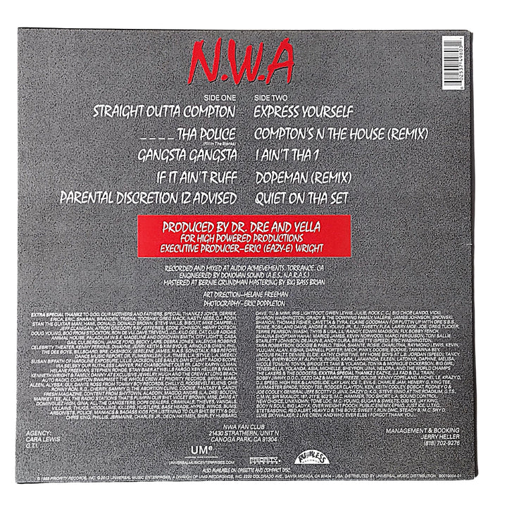 Ice Cube and DJ Yella Signed N.W.A. Straight Outta Compton Vinyl Record Album, Beckett