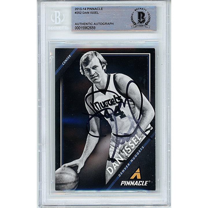 Dan Issel Denver Nuggets Signed 2013-14 Pinnacle Basketball Card Beckett Auth Auto Slab