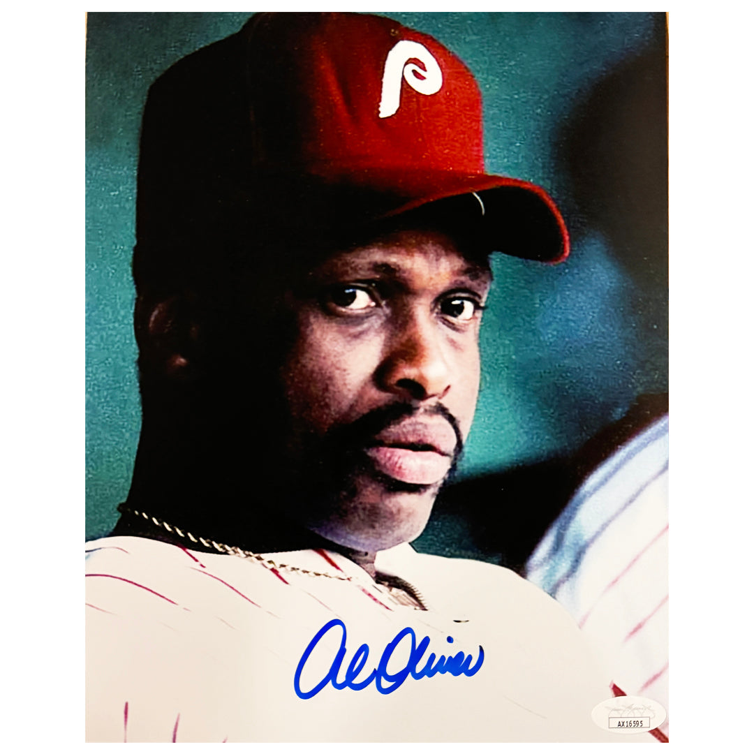 Al Oliver Signed Philadelphia Pose 3 Baseball 8x10 Photo (JSA)