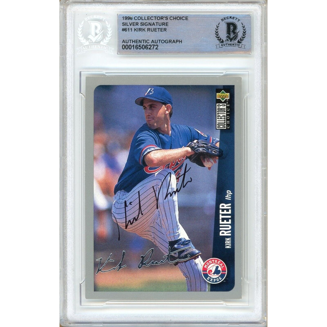 Kirk Rueter Montreal Expos Signed 1994 UD Collectors Choice Silver Card Beckett Auth Auto