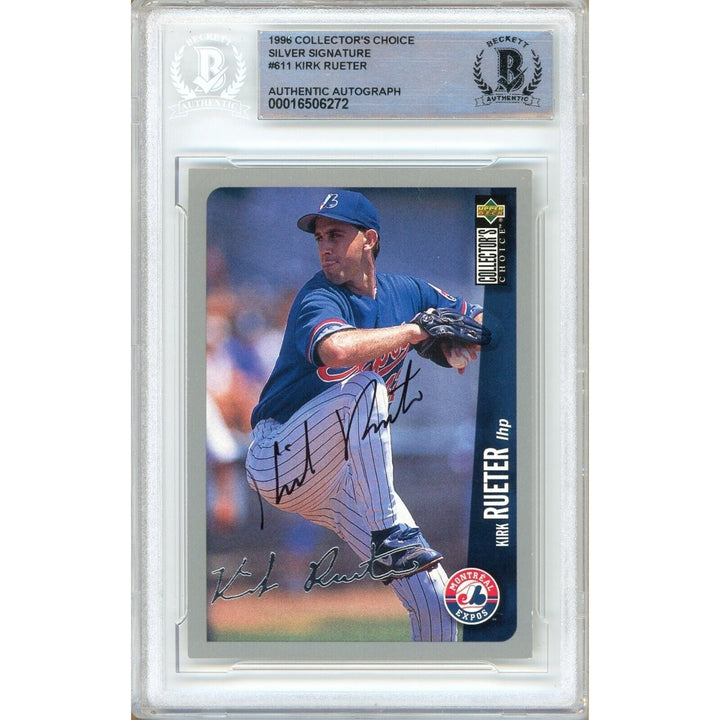 Kirk Rueter Montreal Expos Signed 1994 UD Collectors Choice Silver Card Beckett Auth Auto