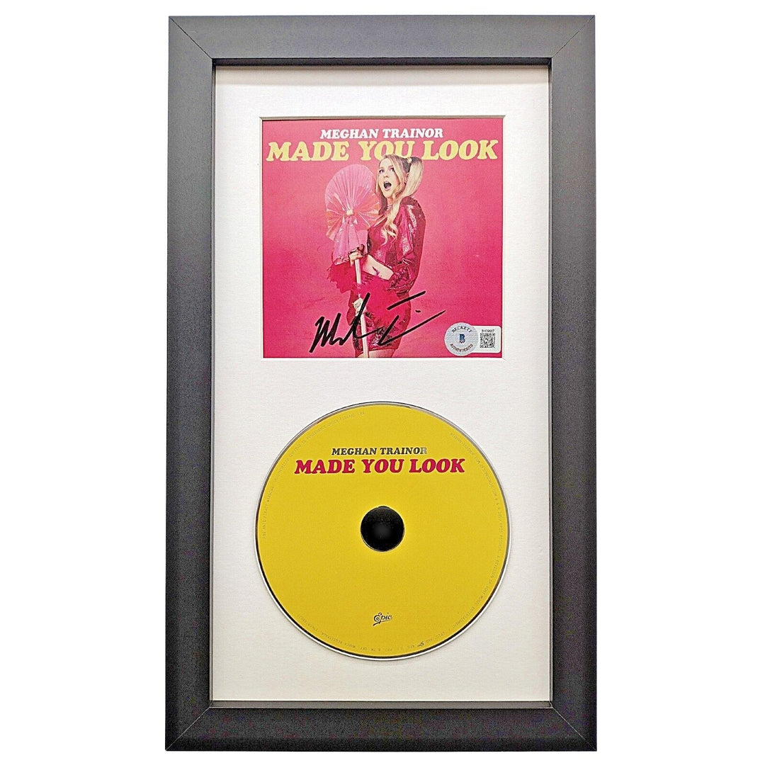 Meghan Trainor Signed CD Booklet Made You Look Album Framed Beckett Auth Auto COA